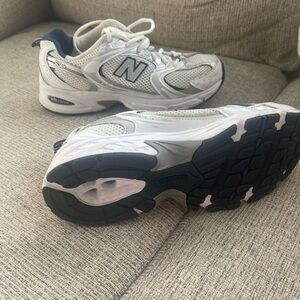 New Balance Kids' Gray and Navy Sneakers